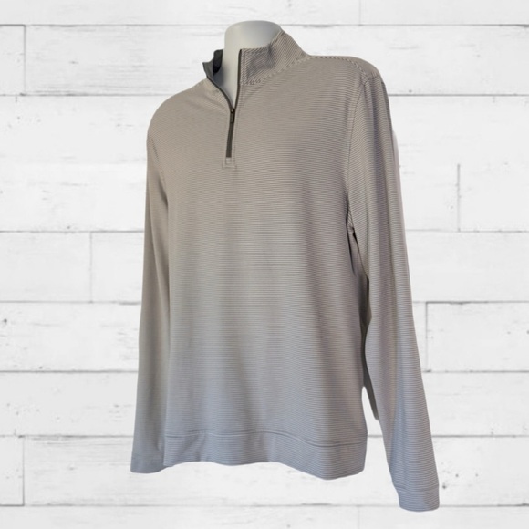 Southern Tide ‘Cruiser’ Micro-Stripe Performance Quarter-Zip Pullover Men’s L - Picture 6 of 13